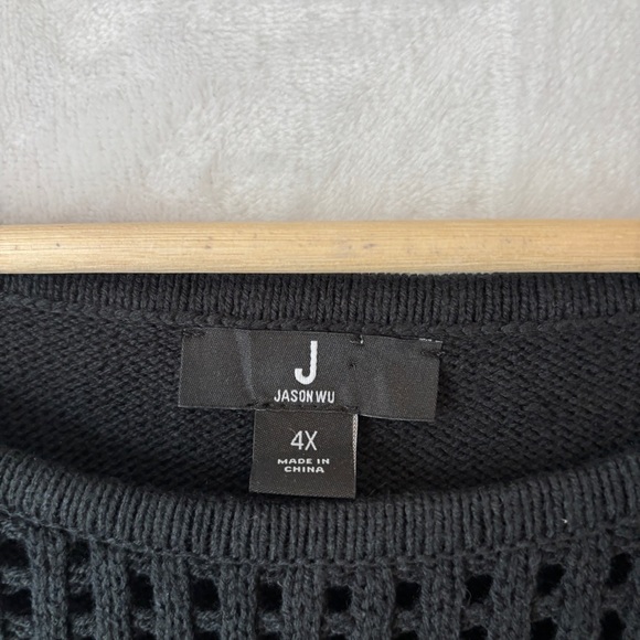 Jason Wu black Sleeveless Sweater Fringe size 4X - Picture 5 of 9